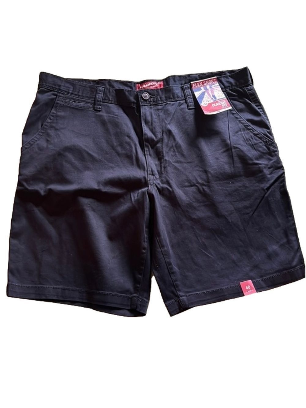 Arizona Jean Co Mens Navy Chino Shorts Flex Classic Fit Size 40 - Picture 1 of 5